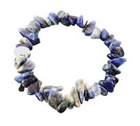 Steinfixx® - Vero braccialetto di SodalithSplitter *Chiarezza* - Braccialetto con pietre preziose di alta qualità con frammenti di sodalite, medium, Sodalite, Sodalite