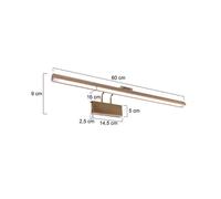 Steinhauer Applique a LED Litho, bronzo, metallo, CCT, larghezza 60 cm Steinhauer