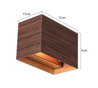 Steinhauer Applique a LED Muro 3365, effetto legno, angolare, G9, 2.700 K Steinhauer