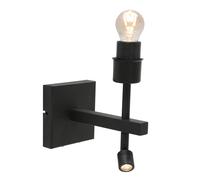 Steinhauer Applique Stang, lampada a LED da lettura, nero/naturale in vimini Steinhauer