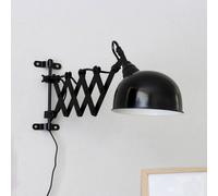 Steinhauer Lampada a forbice per Yorkshire da parete, nera Steinhauer