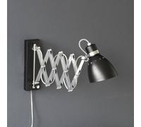 Steinhauer Lampada a forbice Spring, nero/cromo Steinhauer