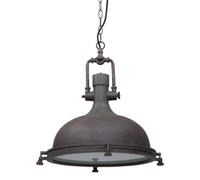 Steinhauer Lampada a sospensione Eliga, marrone, metallo, diffusore in vetro, E27 Steinhauer