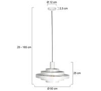Steinhauer Lampada a sospensione Halo Cirque, bianco, metallo, Ø 50 cm, E27 Steinhauer