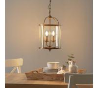 Steinhauer Lampada a sospensione Pimpernel, Ø 23 cm, bronzo, vetro trasparente Steinhauer