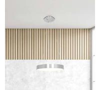 Steinhauer Lampada a sospensione Ringlede LED, Ø 48 cm, argento Steinhauer