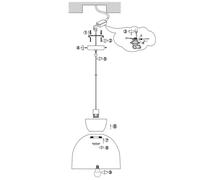 Steinhauer Lampada a sospensione Skandina 3683ZW, nero, metallo, Ø 36,5 cm Steinhauer