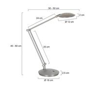 Steinhauer Lampada da scrivania a LED Zenith 2, acciaio, CCT, telecomando Steinhauer