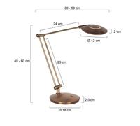 Steinhauer Lampada da scrivania a LED Zenith 2, bronzo, CCT, telecomando Steinhauer