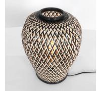 Steinhauer Lampada da tavolo Maze, nero-naturale Steinhauer