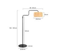 Steinhauer Lampada da terra Bloeba, nero/marrone, altezza 165 cm, alghe marine Steinhauer