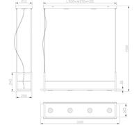 Steinhauer Lampada LED a sospensione Tor, 6 luci, nero Steinhauer