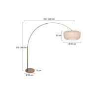 Steinhauer Piantana a forma di arco Sparkled Light, bronzo/nylon color crema, 240 cm Steinhauer