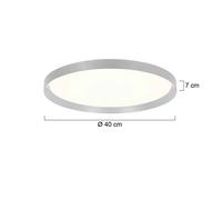 Steinhauer Plafoniera Flady LED, acciaio, Ø 40 cm, diretta/indiretta Steinhauer