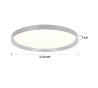 Steinhauer Plafoniera Flady LED, acciaio, Ø 50 cm, diretta/indiretta Steinhauer