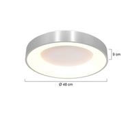 Steinhauer Plafoniera LED Ringlede 2.700 K Ø 48 cm argento Steinhauer