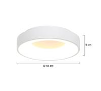 Steinhauer Plafoniera LED Ringlede, 2.700 K, Ø 48 cm, bianco, metallo Steinhauer