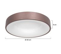 Steinhauer Plafoniera LED Ringlede, 2.700 K Ø 48 cm Bronz Steinhauer