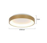 Steinhauer Plafoniera Ringlede LED, oro, altezza 6 cm, Ø 38 cm Steinhauer