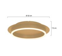Steinhauer Ringlux Plafoniera LED, colore oro, Ø 32 cm, metallo Steinhauer