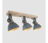 Steinhauer Spot da soffitto Gearwood, 3 luci lungo, grigio Steinhauer
