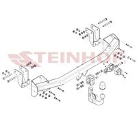 Steinhof Gancio di traino estraibile per Mitsubishi Outlander III 2013-2022, kit elettrico 13 poli