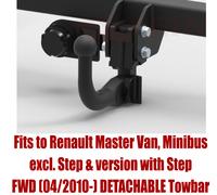 Steinhof R061 Barra Traino Posteriore Estraibile Per Renault Master Van 2010-