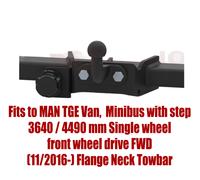 Steinhof V039 Gancio Traino Con Flangia Per MAN TGE Van Minibus FWD (2016-) Rear
