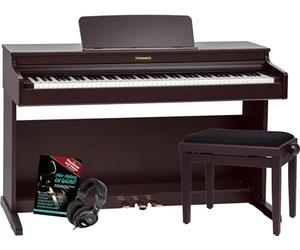 Steinmayer DP-321 RW Digitalpiano - 88 tasti con meccanica a martello - Ebony/Ivory Touch - Bluetooth Audio/MIDI - Set completo di sgabello, cuffie e metodo - Palissandro