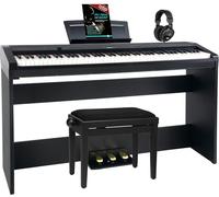 88 Tasti Dinamici Tastiera Stage Piano USB MIDI con Base di Legno e Panca Nero