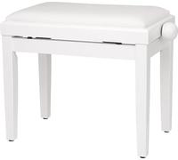 Panchetta Sgabello Pianoforte Tastiera Sedia Altezza Regolabile Bianco Opaco