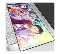 Steins Gate 800x 300mm Tappetino Mouse，Speed Gaming Mousepad， XXL Tappetino per mouse, 3mm Mouse Pad Antiscivolo Fondo in Gomma con Bordi Cuciti, E