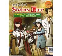Steins Gate Stagione 1-2 + OVA + Film Anime Giapponese DVD Inglese Dub Spediz...