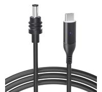 Steinwhale DC to USB-C Power Cable with LED for Starlink Mini 2M/6.5FT, Support PD 100W 20V/5A Input, 19AWG Cord & Waterproof Barrel Jack, Compatible with USB-C PD Power Bank Charger Power Supply