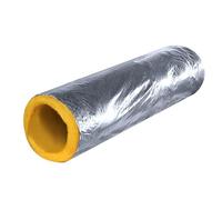 Steinwolle - Isolamento per tubi con rivestimento protettivo, involucro termico per tubi di riscaldamento, varie dimensioni (L 1 m, 27 m, 50 mm), barriera termica ad alta efficienza energetica