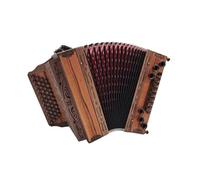 Steirische Harmonika WoidBua Mini melo Premium G C F B | 4 file a 2 corei | Completo con X-Bass, Mollbass, Mezzitoni | a Mano voci, cinghie di lusso, valigia, leggero