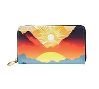 STejar Portafoglio da donna Bright Sunrise, pochette in pelle di grande capacità, pochette per cellulare da donna, porta carte di credito., nero, taglia unica, moderno, Nero , Taglia unica, Moderno