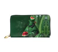 STejar Portafoglio da donna Patrick'S Watermelon Festival, Pochette in pelle di grande capacità, Pochette per telefono cellulare da donna, porta carte di credito., Nero, Taglia unica, moderno, Nero ,