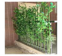 Steli artificiali in bambù con foglie per recinzione decorativa per la privacy, perfetti per cortile, patio, portico, giardino, interni ed esterni, finta vegetazione