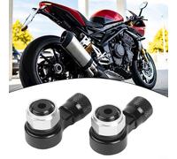 Steli della valvola per pneumatici specifici per moto, costruiti in lega di alluminio per un uso e una stabilità a lungo termine (nero)