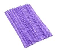 Steli di ciniglia colorati, scovolini, steli orpello peluche, bastoncini metallici, intrecciati, strisce for capelli, fai da te per Artigianato Decorazion(Light Purple,100PCS)