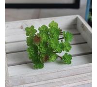 Steli di piante grasse artificiali, 24 teste finte in plastica, decorazione per piante in PVC, per riempire vasi di vetro e inserti in cesto, pastorale per casa e ufficio (verde)