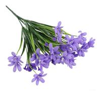 Steli floreali artificiali per esterni che imitano il respiro del bambino, con 7 rami e 4 fiori per ramo per effetto visivo a strati (viola)