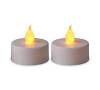 Stella 10 parti cera reale LED Candela con bianco e rosso lampeggiante trasformatore di effetto, luce bianca calda