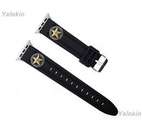Stella 8 Oro Metallo Distintivo Fascia per Orologio Apple 7 6 5 4 3 2 Se 38mm 40