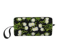 Stella alpina svizzera floreale, Borsa per il trucco Borsa per cosmetici Borsa da toilette da viaggio portatile Borsa per trucco Organizer