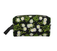 Stella alpina svizzera floreale, Borsa per il trucco Borsa per cosmetici Borsa da viaggio portatile da viaggio Borsa per trucco Organizer