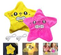 Stella Arrabbiata 2 Pezzi Peluche Stella Arrabbiata in Movimento Peluche Stella Danzante Adatti per Regali Festa e Regali Popolari Ciondoli per Zaino (Rosa/Giallo)