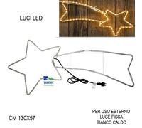 STELLA COMETA LUMINOSA LED LUCE FISSA BIANCO CALDO CM 130X57 PER ESTERNO