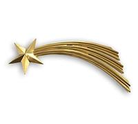 Stella cometa Oro con appendino Puntale per capanna presepe Decorazioni Natalizie a 20 cm in resina per pastori Presepe napoletano